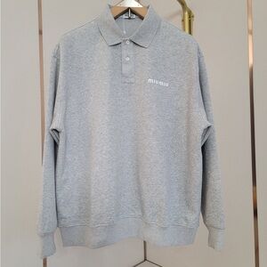 Miu Miu Light Gray Polo Shirt for Men and women